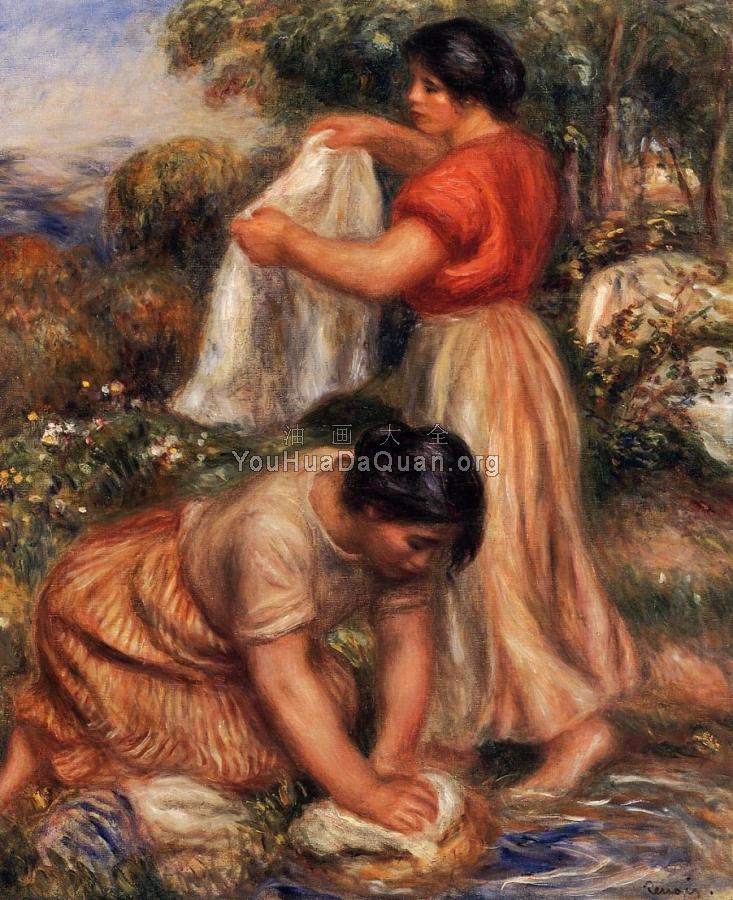 Laundresses - 皮埃尔·奥古斯特·雷诺阿